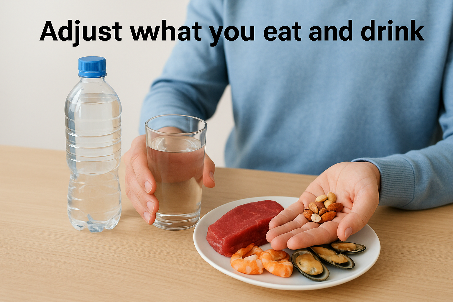 Adjust what you eat and drink