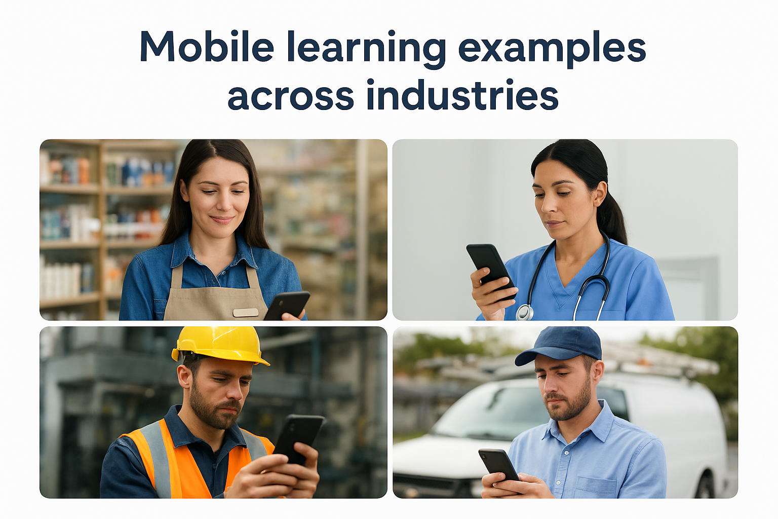 Mobile learning examples across industries