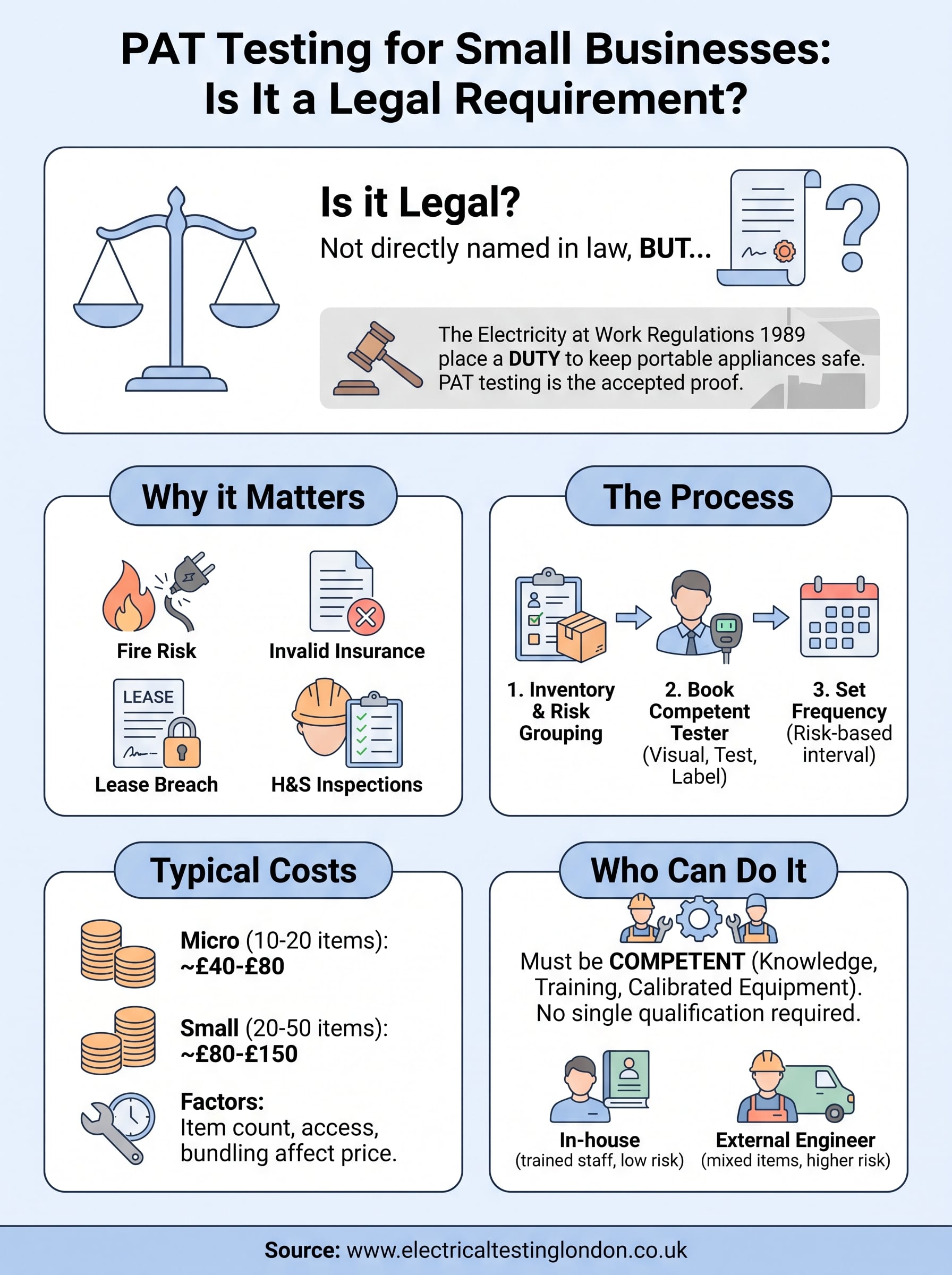 pat testing for small businesses infographic