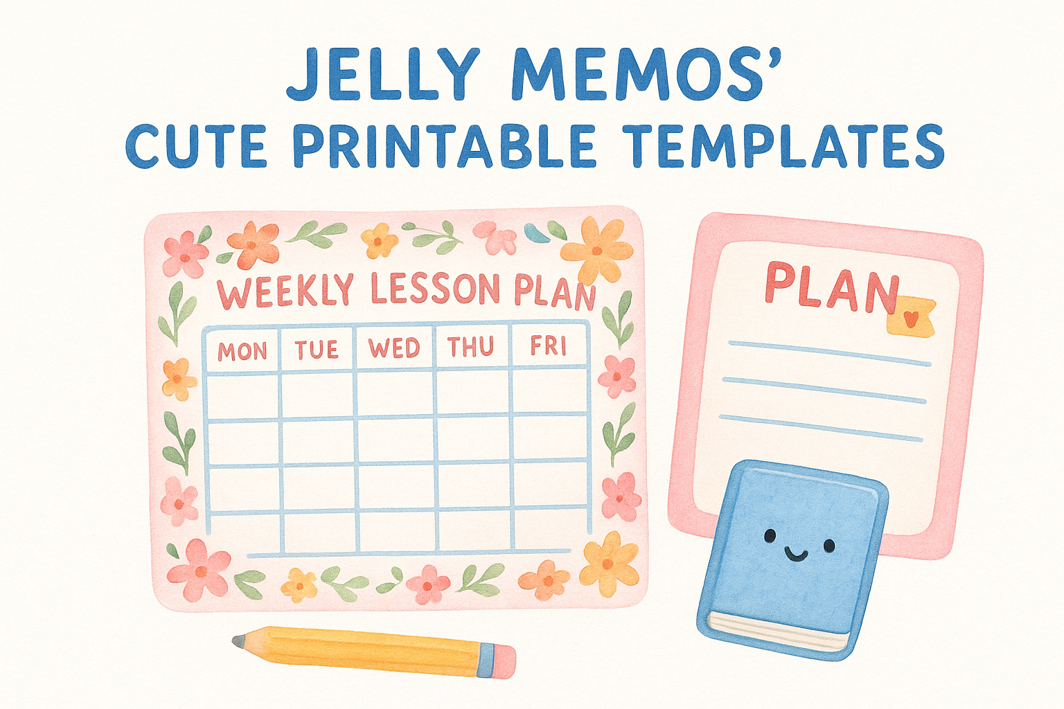 6. Jelly Memos' cute printable templates