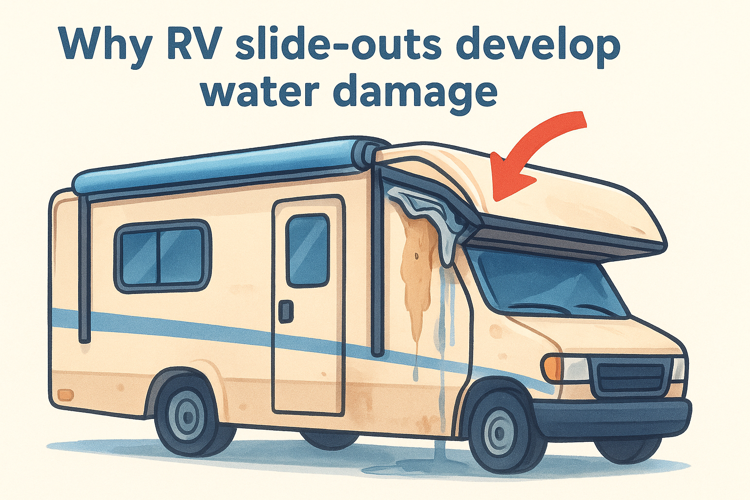 Why RV slide-outs develop water damage