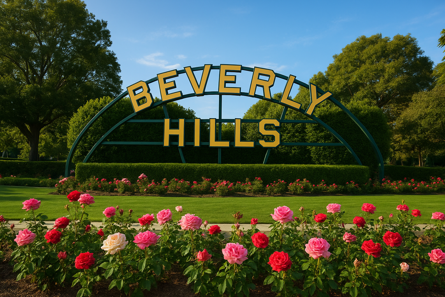 1. Beverly Hills sign and Beverly Gardens Park