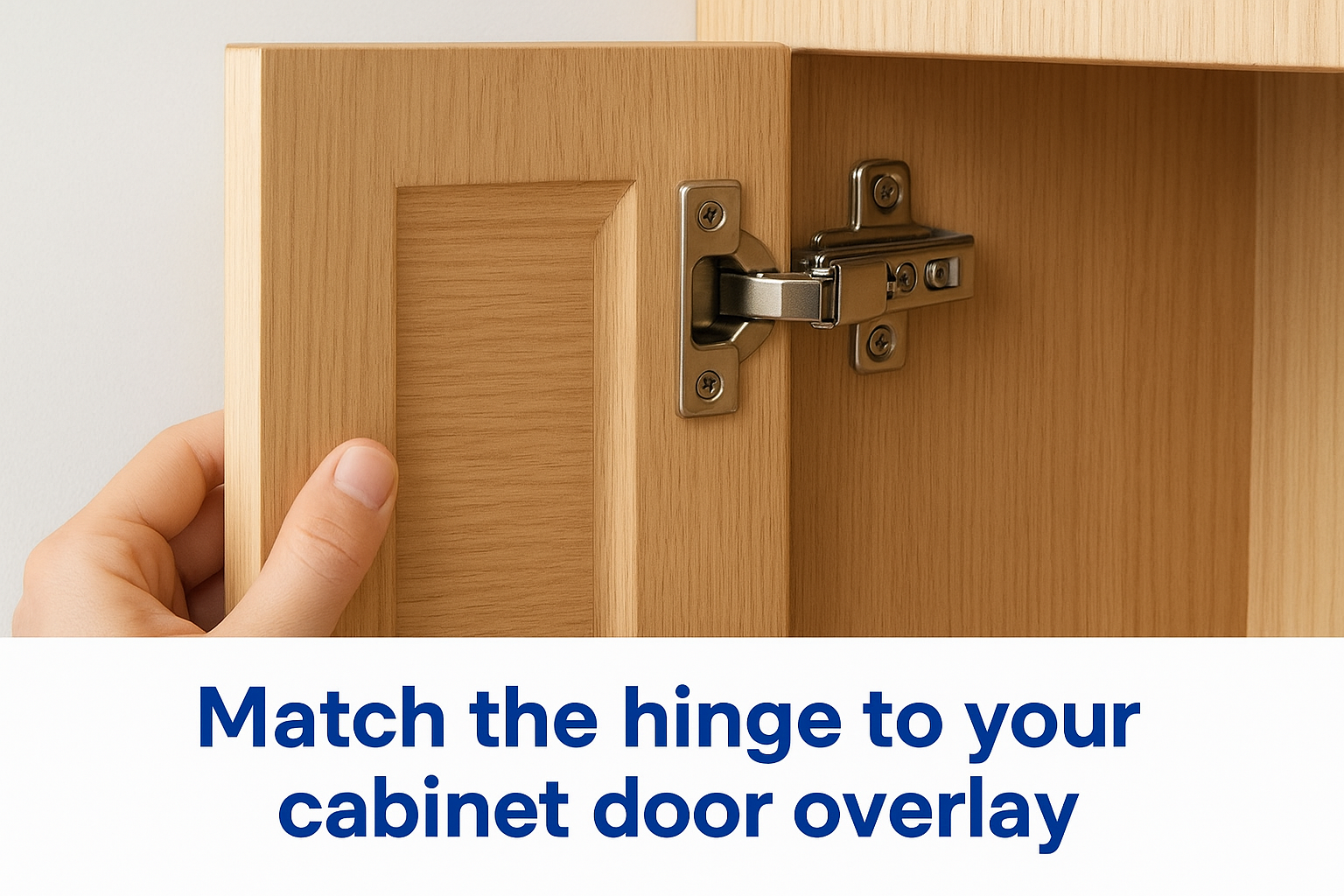 Match the hinge to your cabinet door overlay
