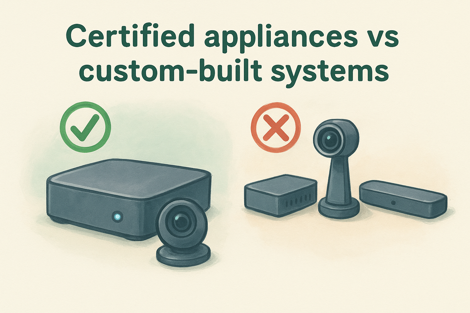Certified appliances vs custom-built systems