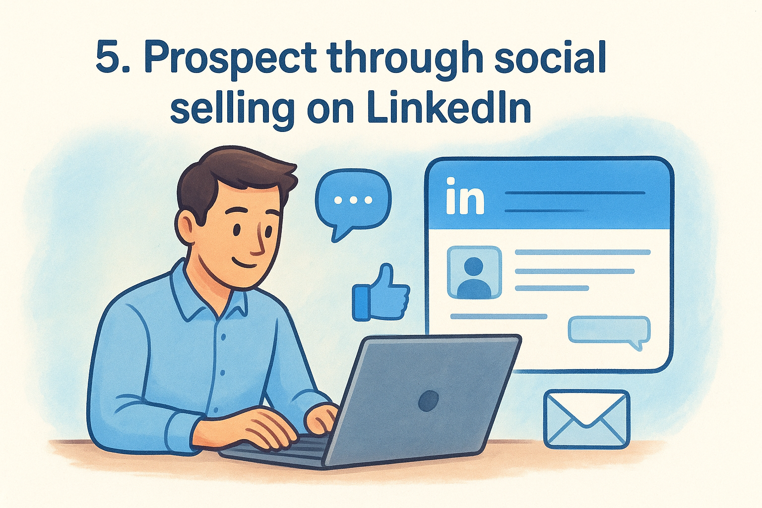 5. Prospect through social selling on LinkedIn