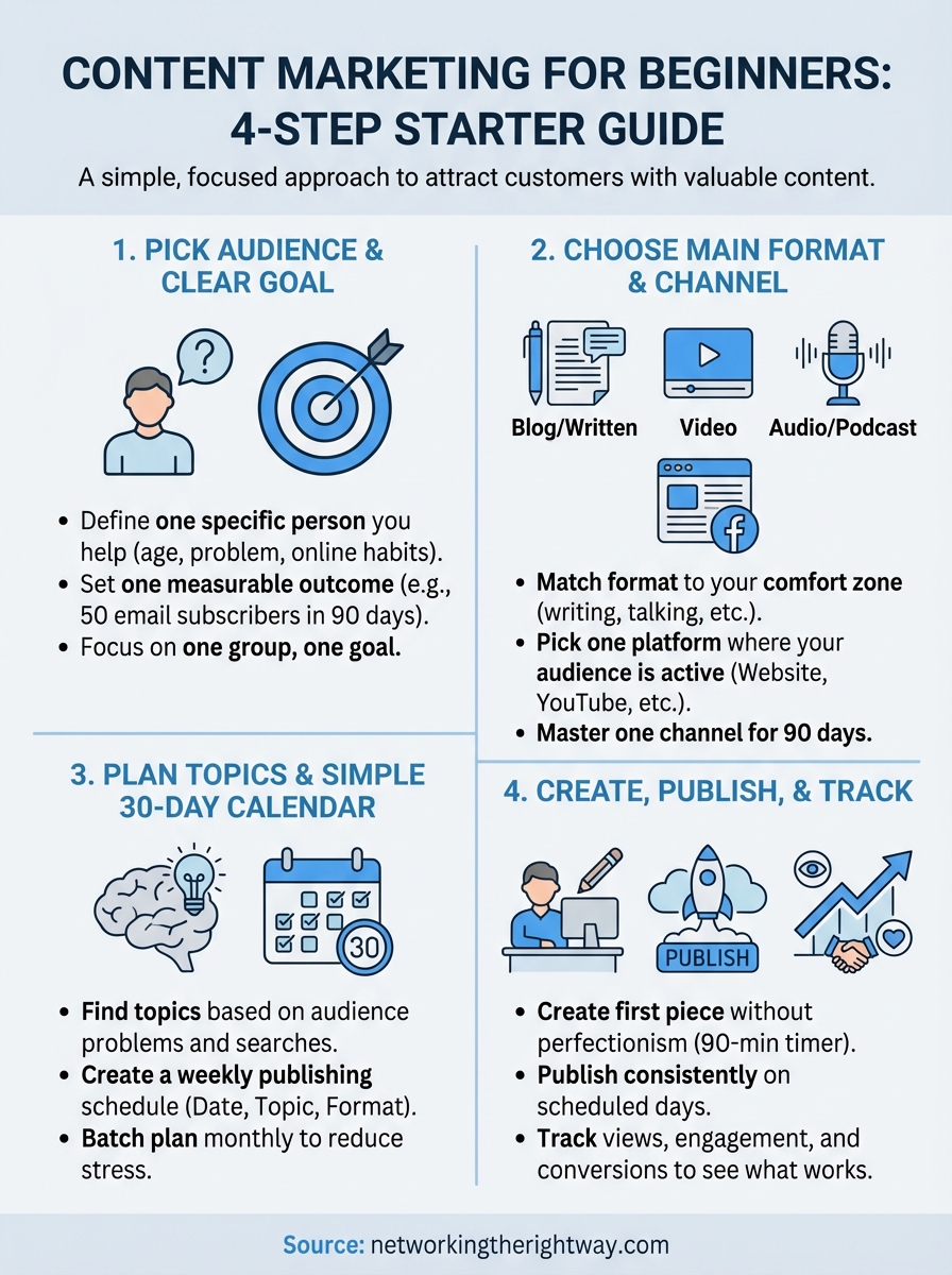 content marketing for beginners infographic