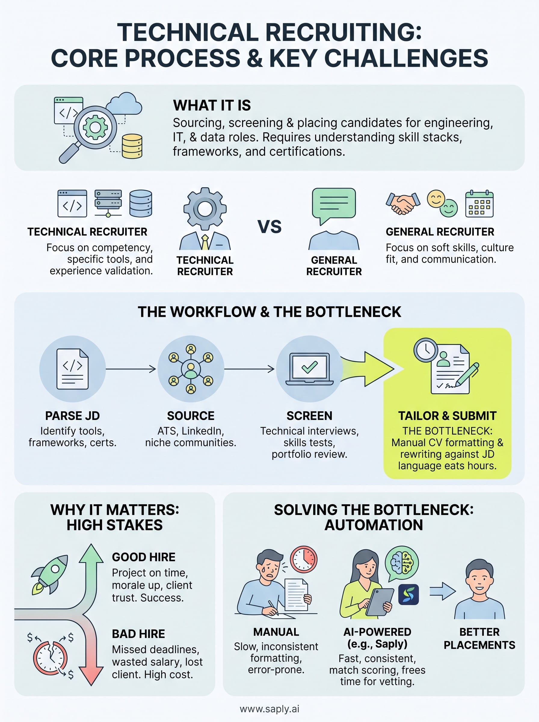 what is technical recruiting infographic