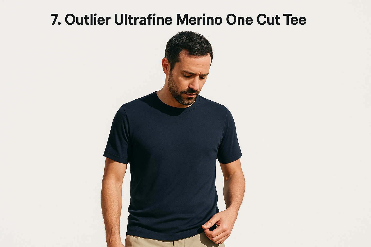 7. Outlier Ultrafine Merino One Cut Tee