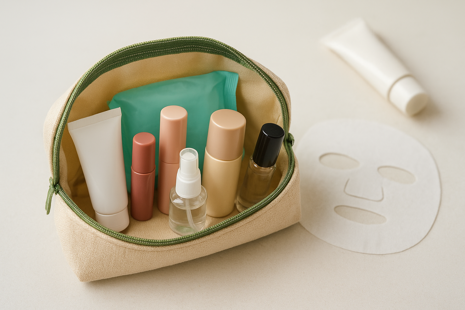 12. Self-care on the go essentials pouch