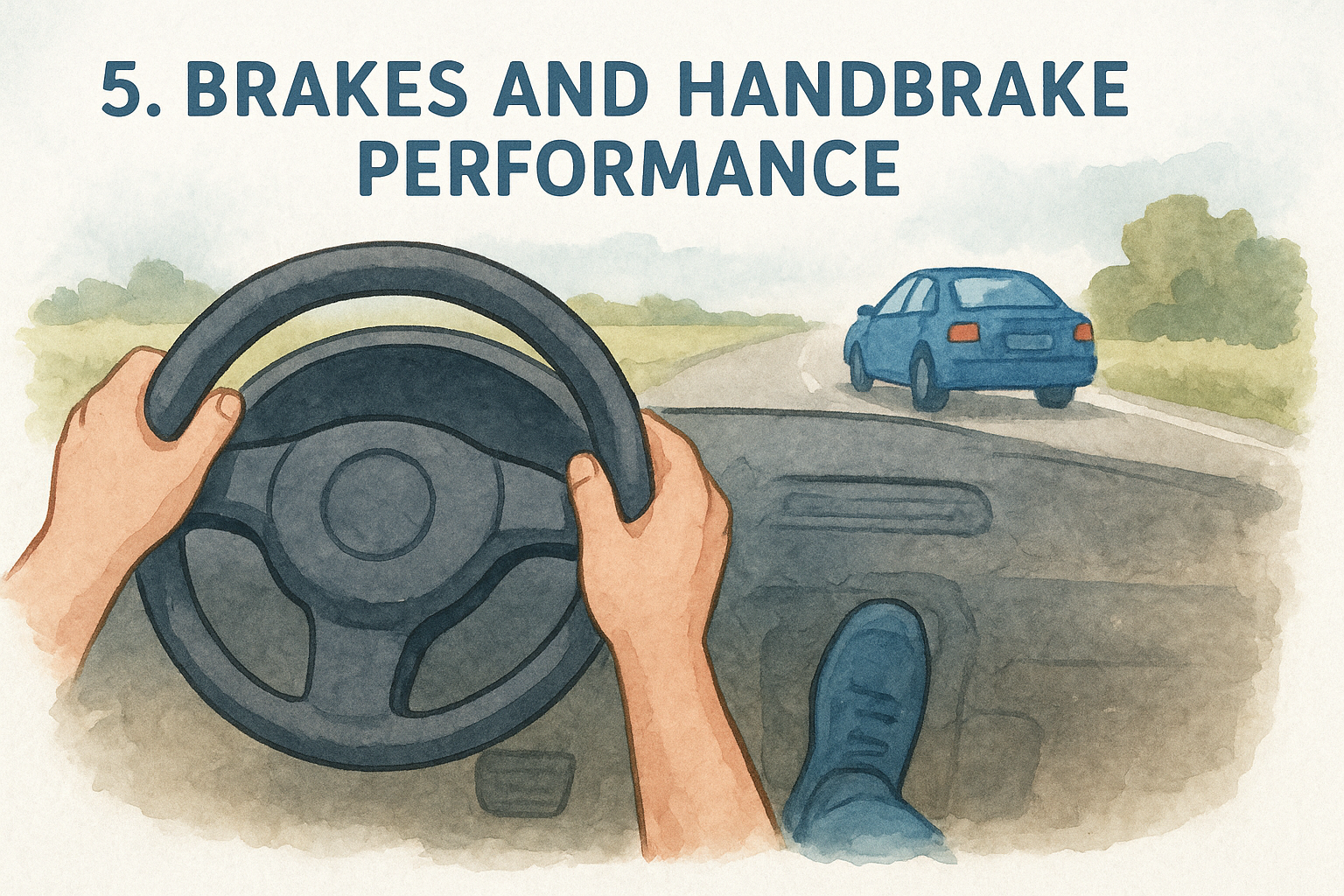 5. Brakes and handbrake performance