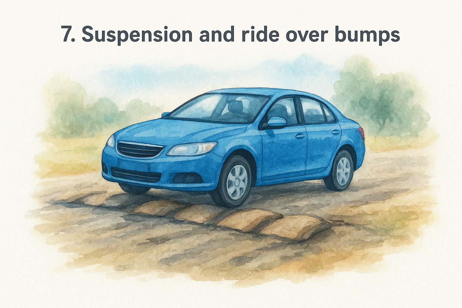 7. Suspension and ride over bumps