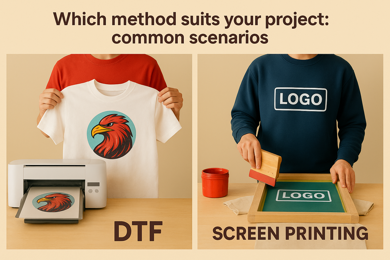 Which method suits your project: common scenarios