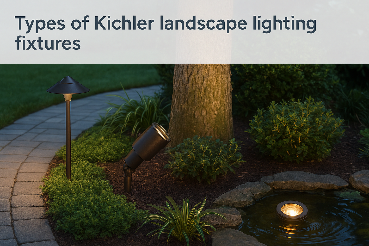 Types of Kichler landscape lighting fixtures