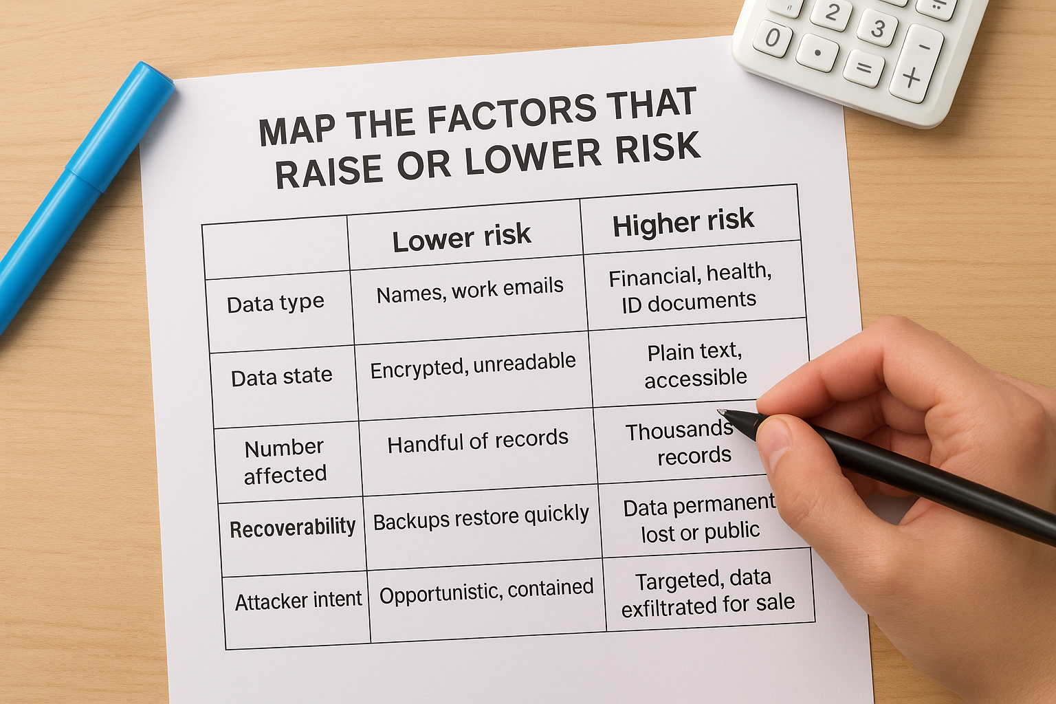 Map the factors that raise or lower risk