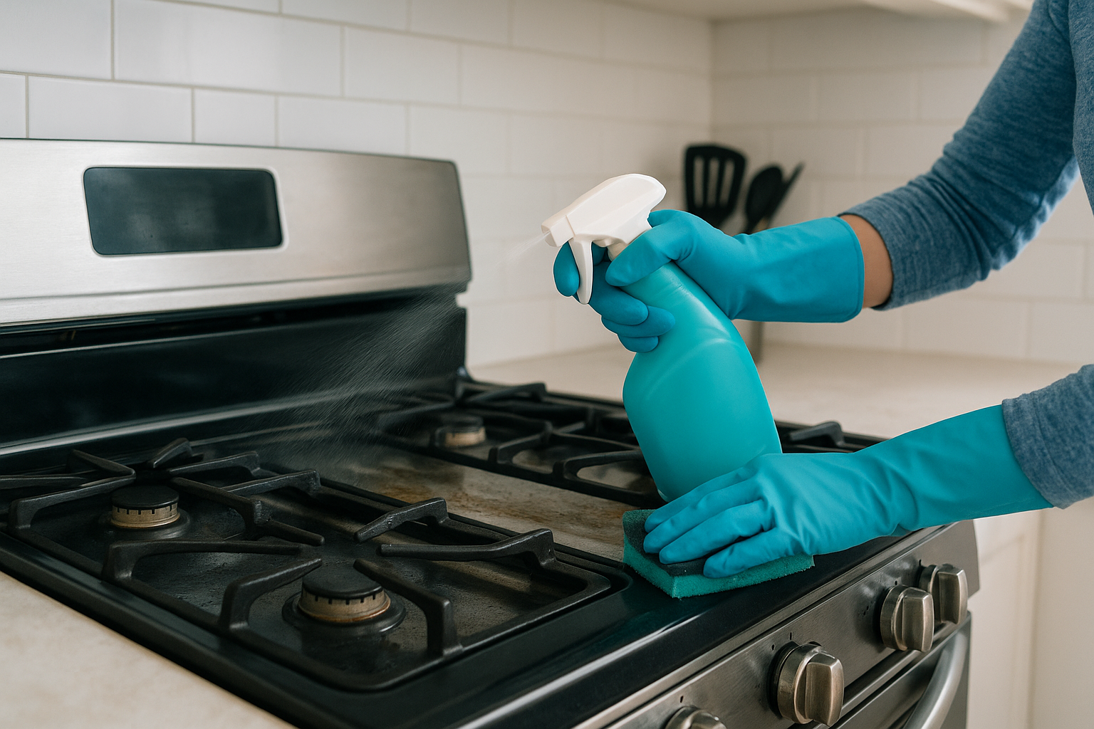 Step 3. Degrease the stove, oven, and range hood