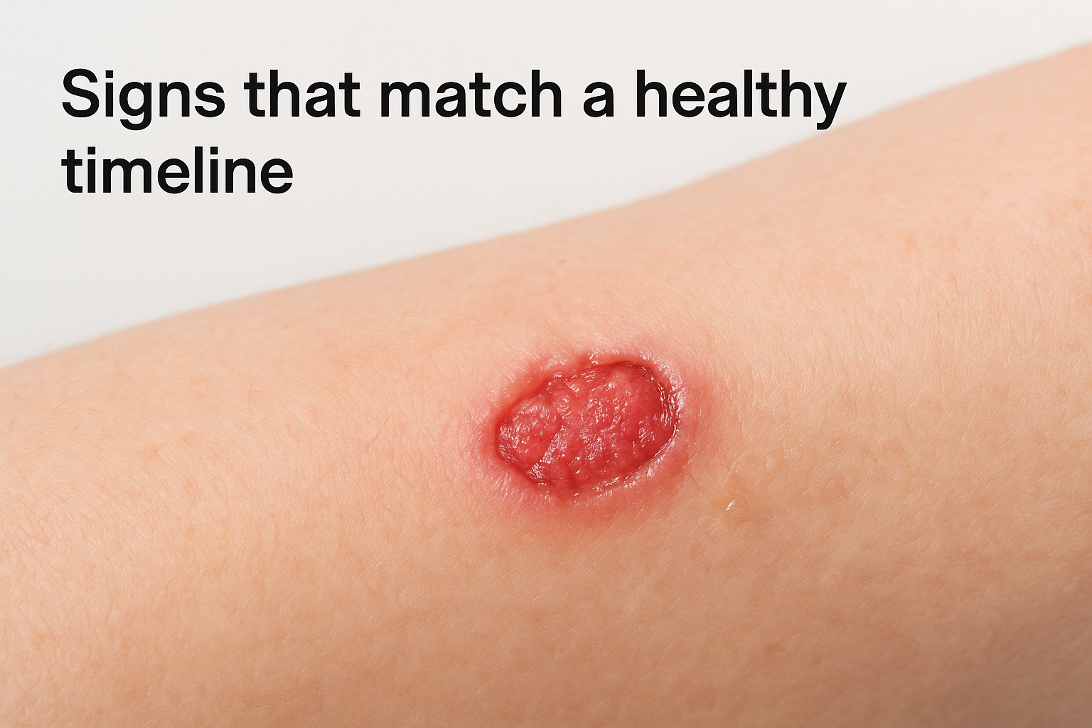 Signs that match a healthy timeline