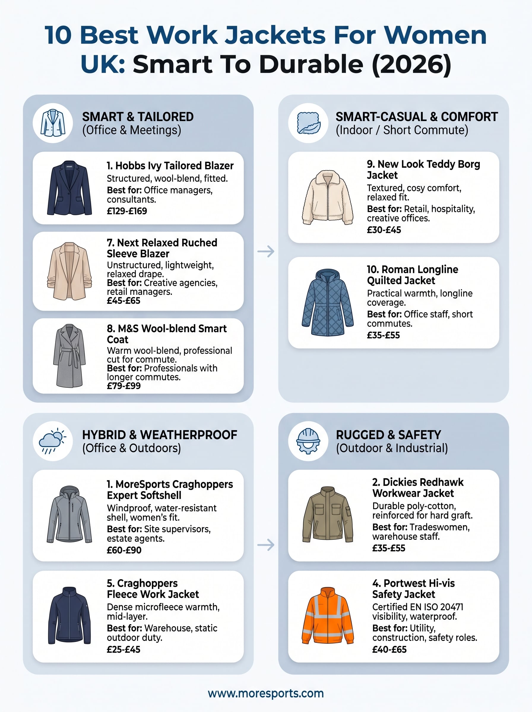 work jackets for women infographic