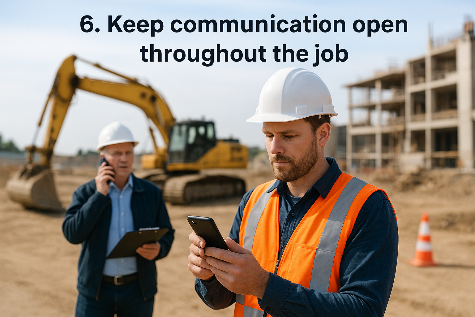 6. Keep communication open throughout the job
