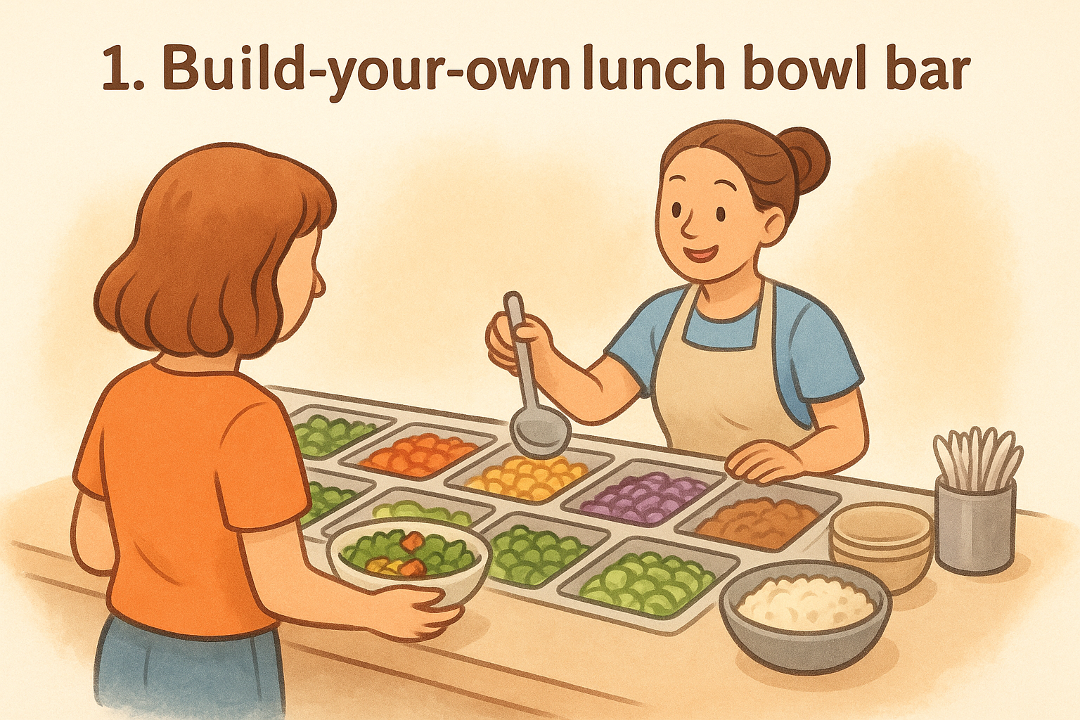1. Build-your-own lunch bowl bar