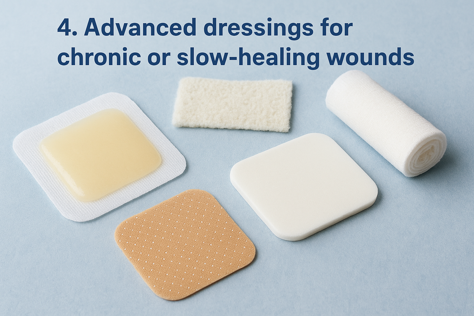 4. Advanced dressings for chronic or slow-healing wounds