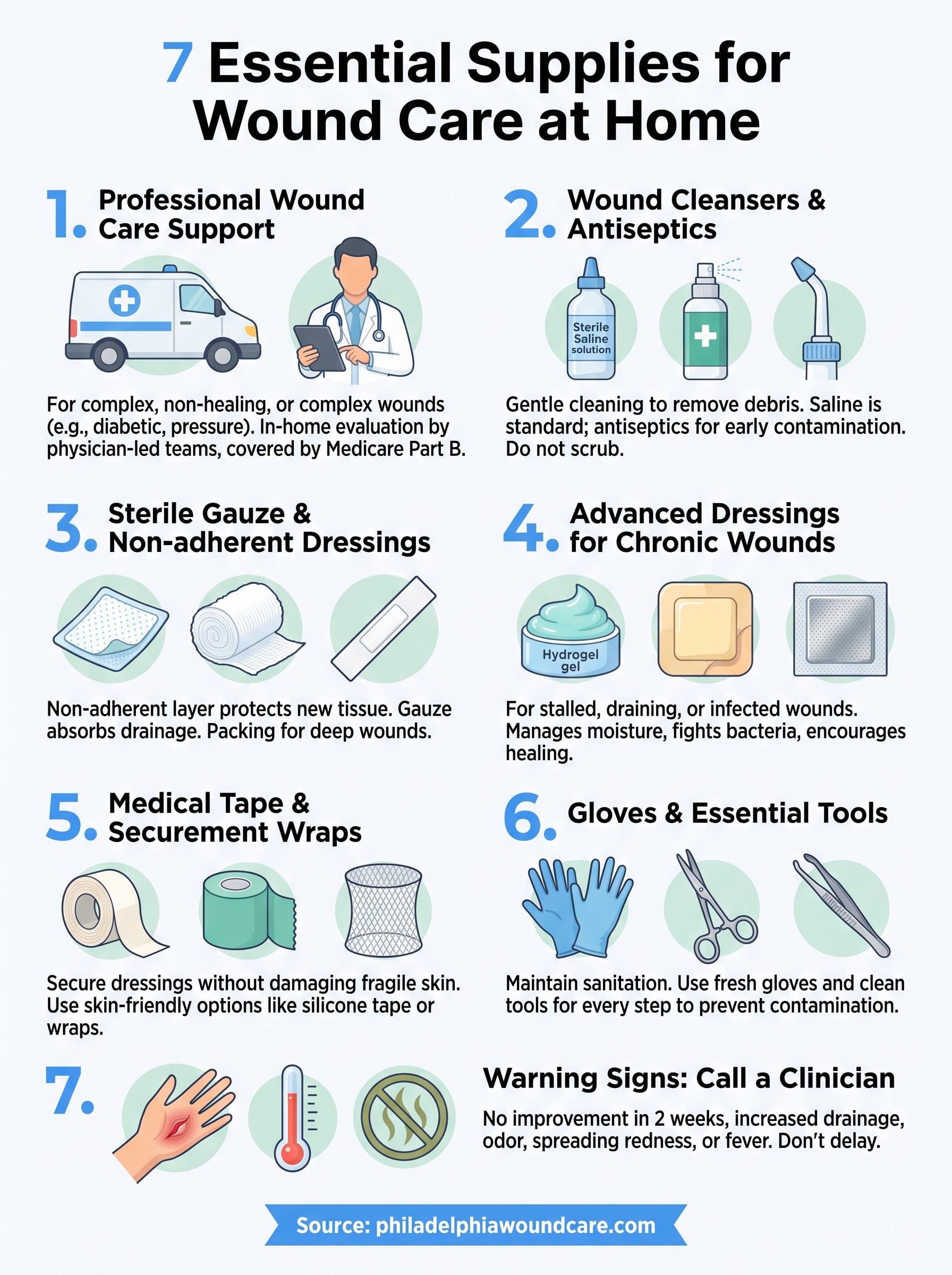 supplies for wound care infographic