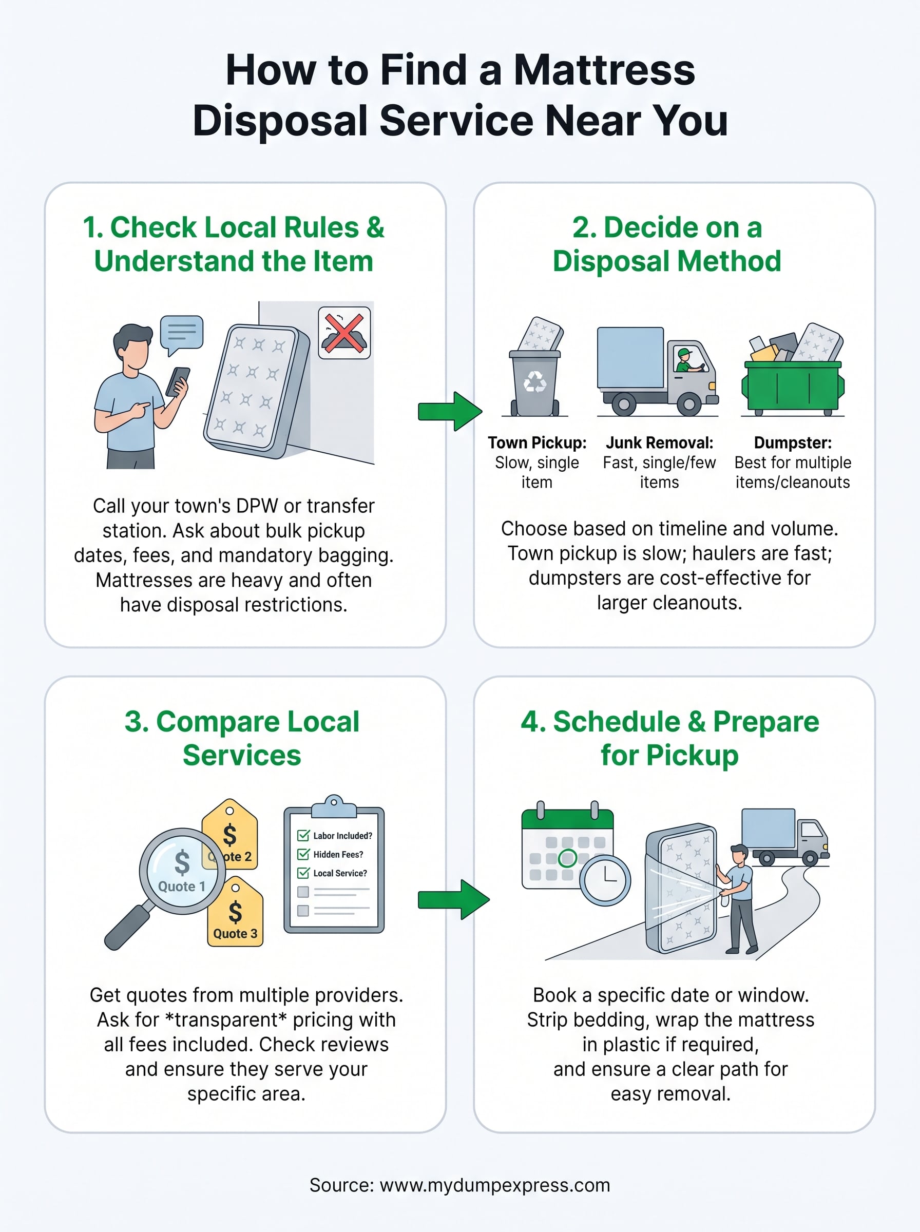mattress disposal service near me infographic