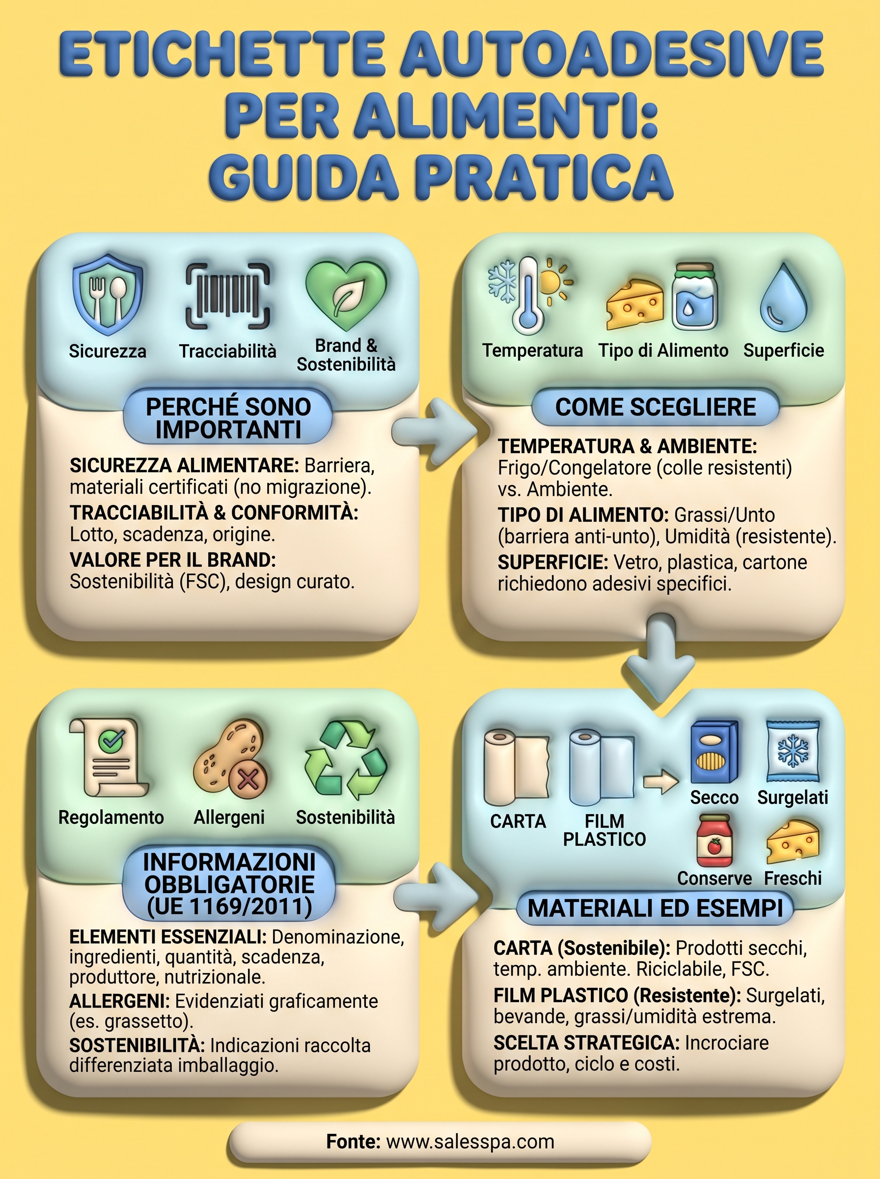 etichette autoadesive per alimenti infographic