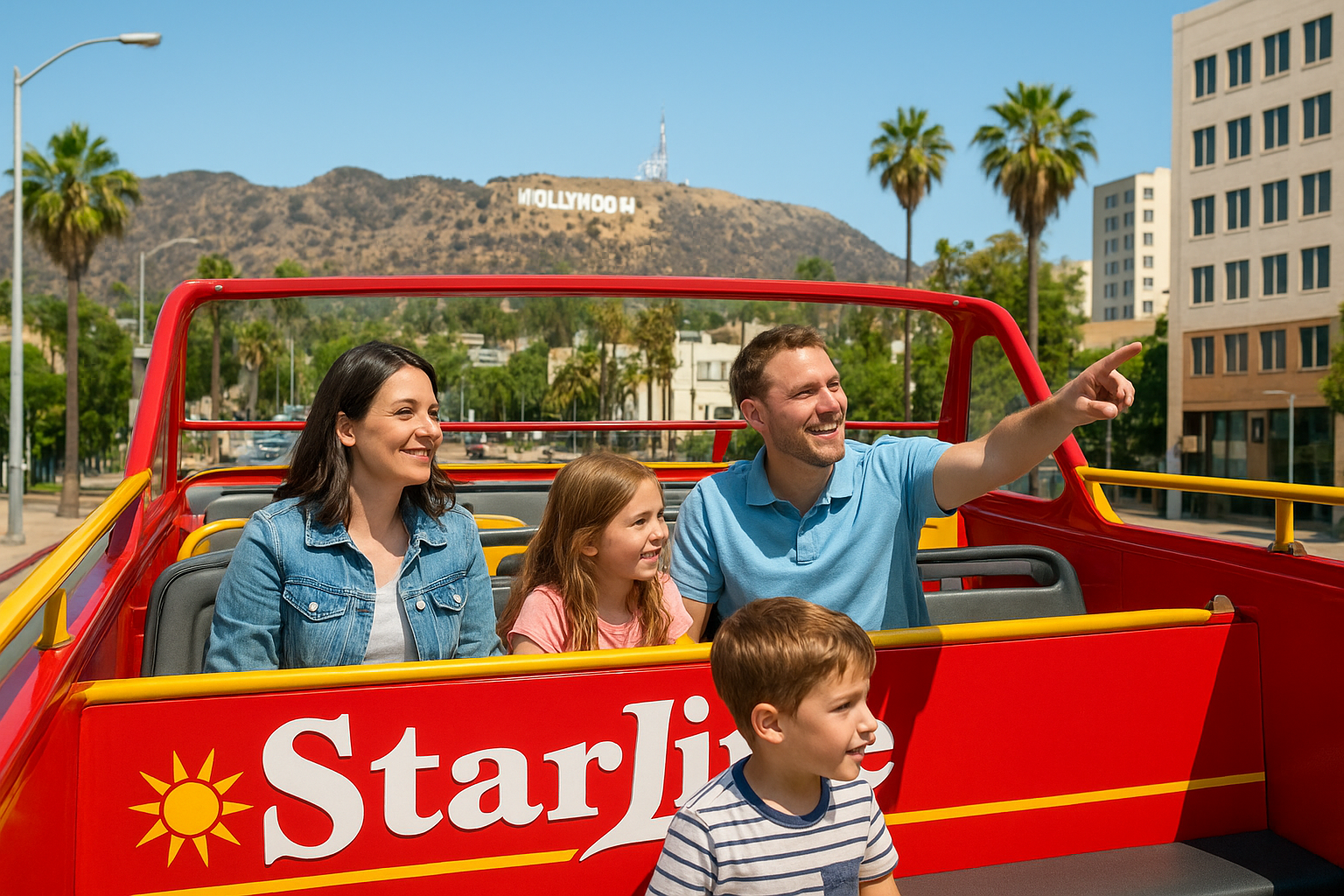 4. Starline hop-on hop-off double-decker bus tour