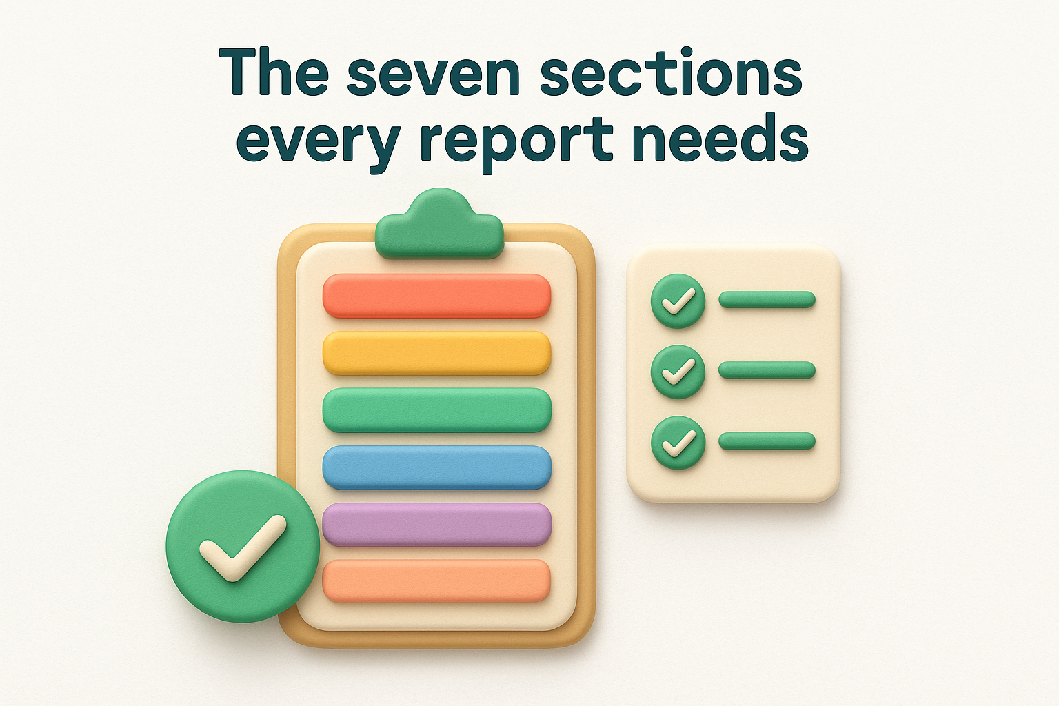 The seven sections every report needs