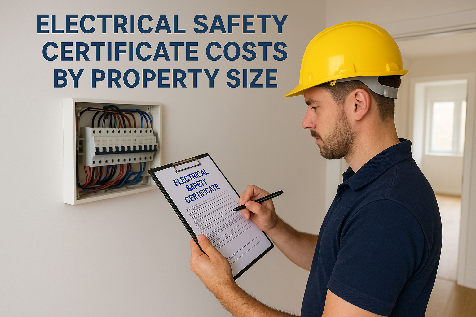 Electrical safety certificate costs by property size