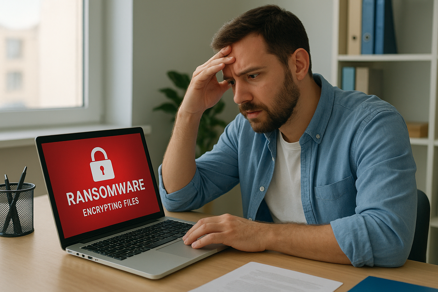 Ransomware caught mid-encryption