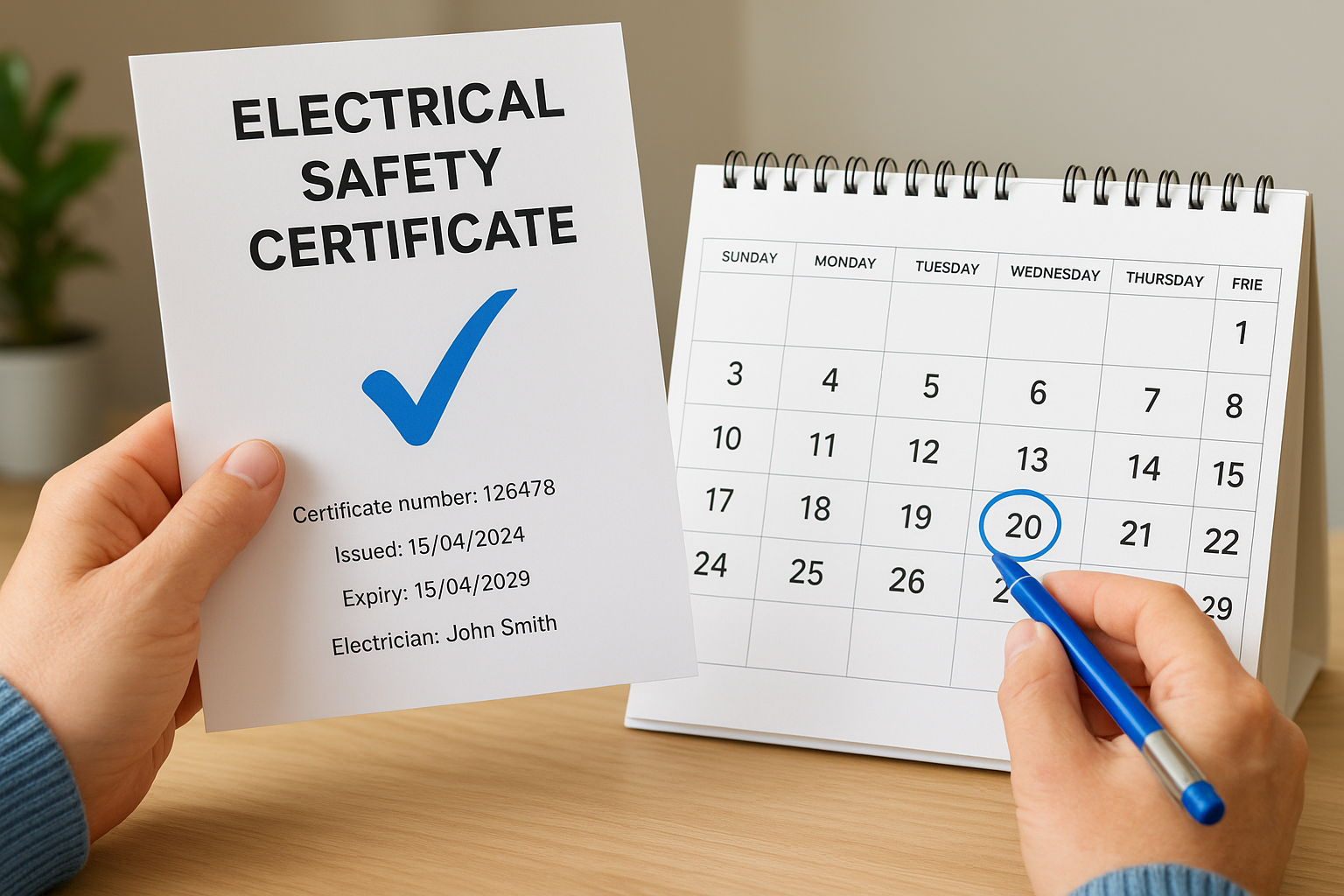 How long your electrical safety certificate stays valid
