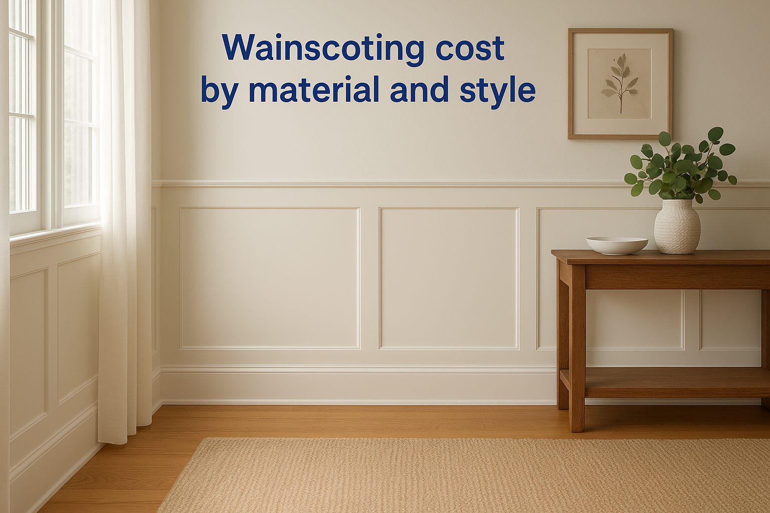 Wainscoting cost by material and style