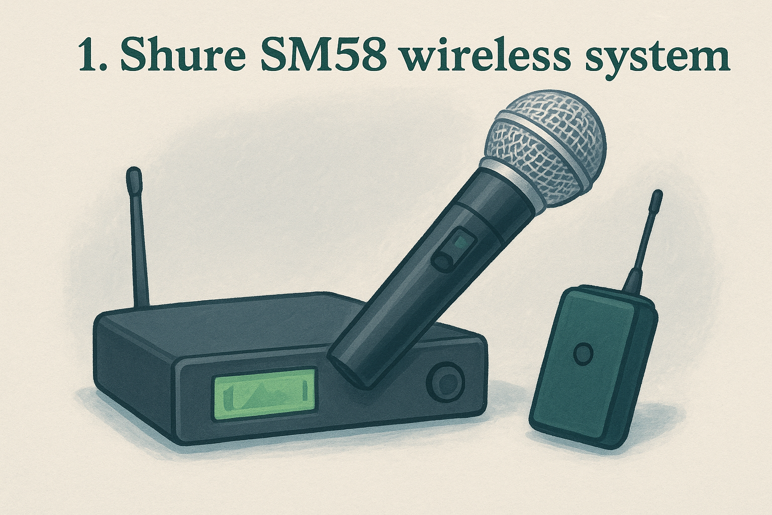 1. Shure SM58 wireless system