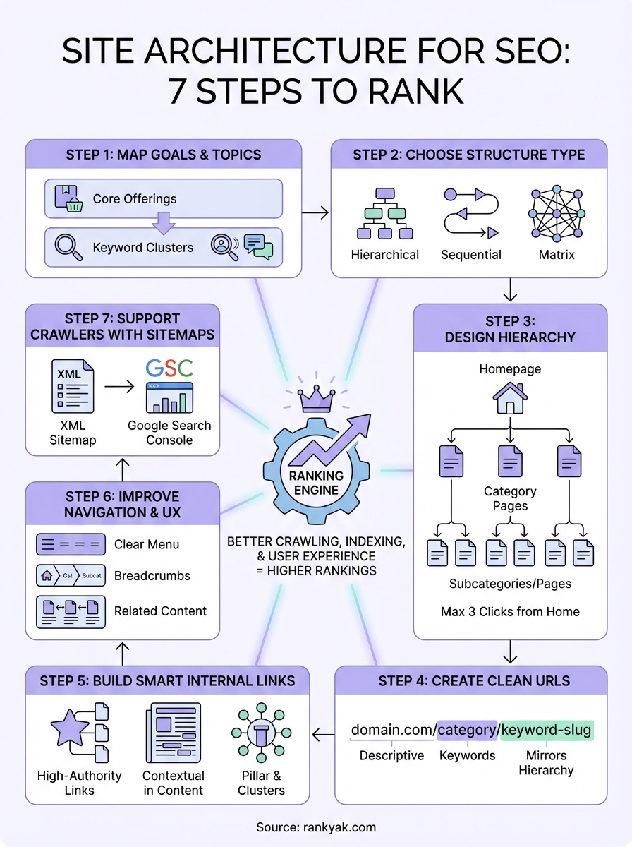 site architecture for seo infographic