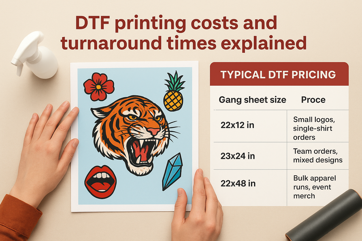 DTF printing costs and turnaround times explained