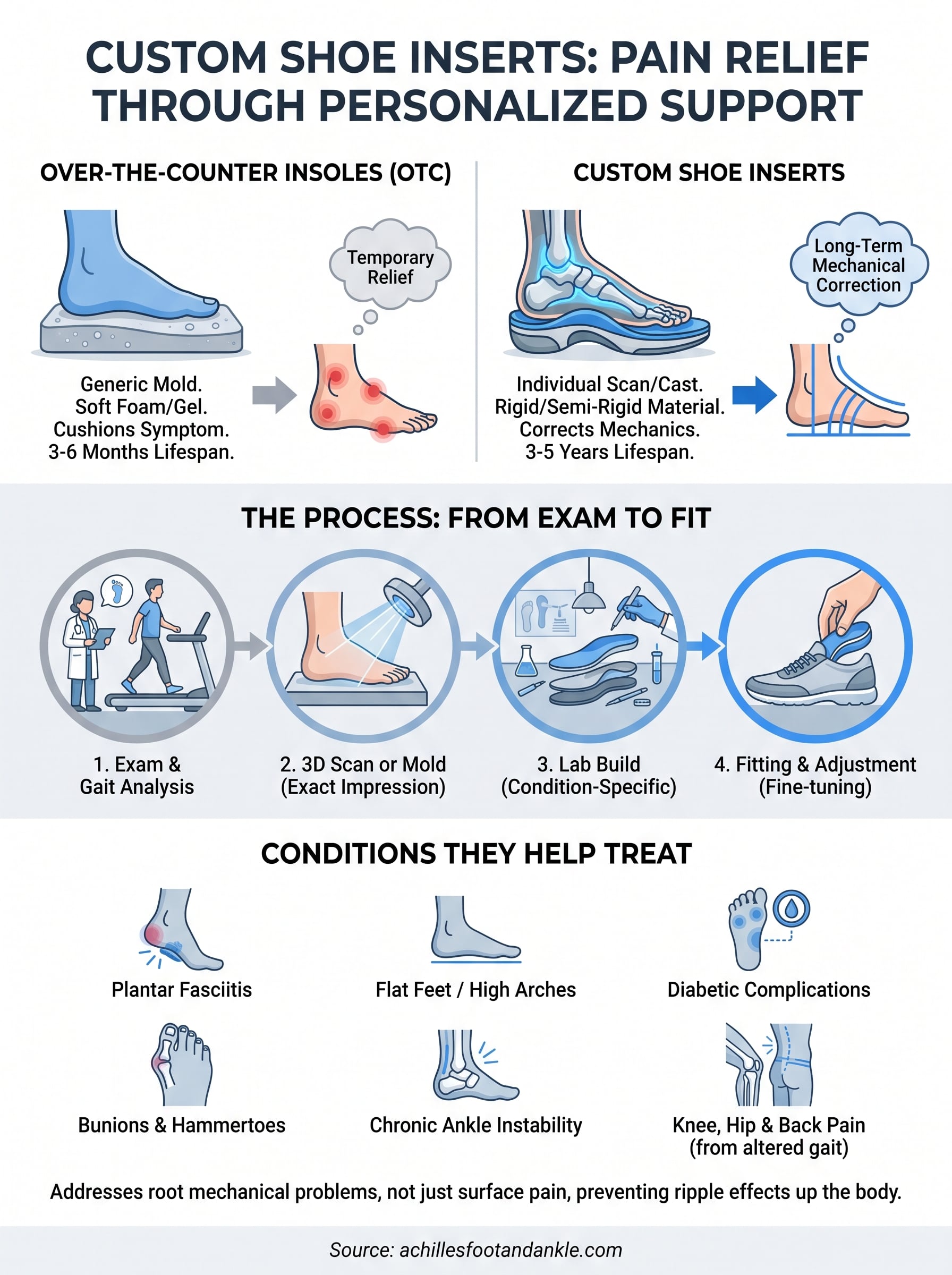 custom shoe inserts infographic
