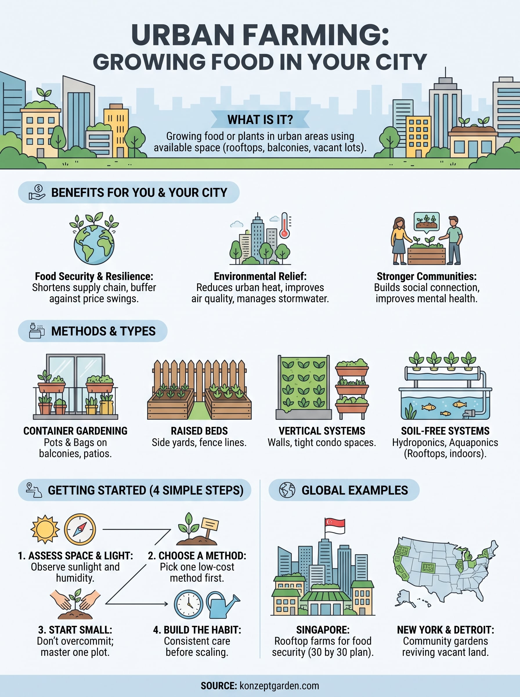 what is urban farming infographic