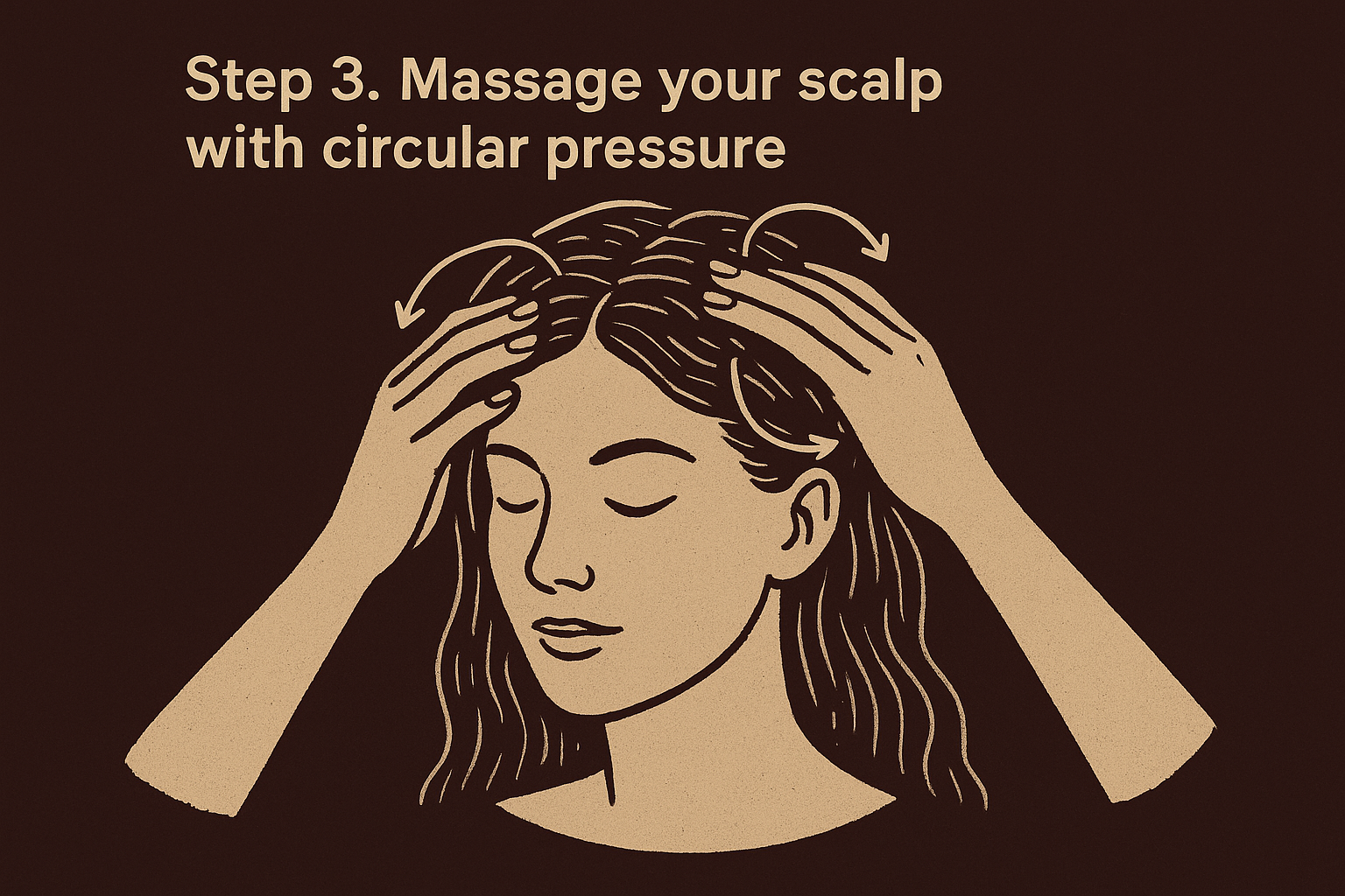 Step 3. Massage your scalp with circular pressure