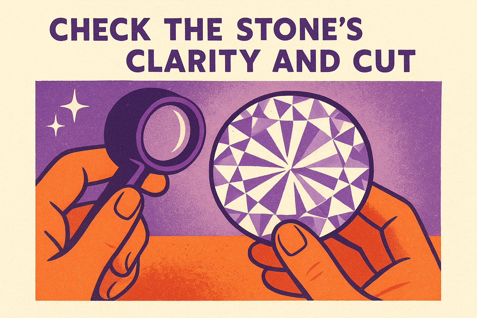 Check the stone's clarity and cut
