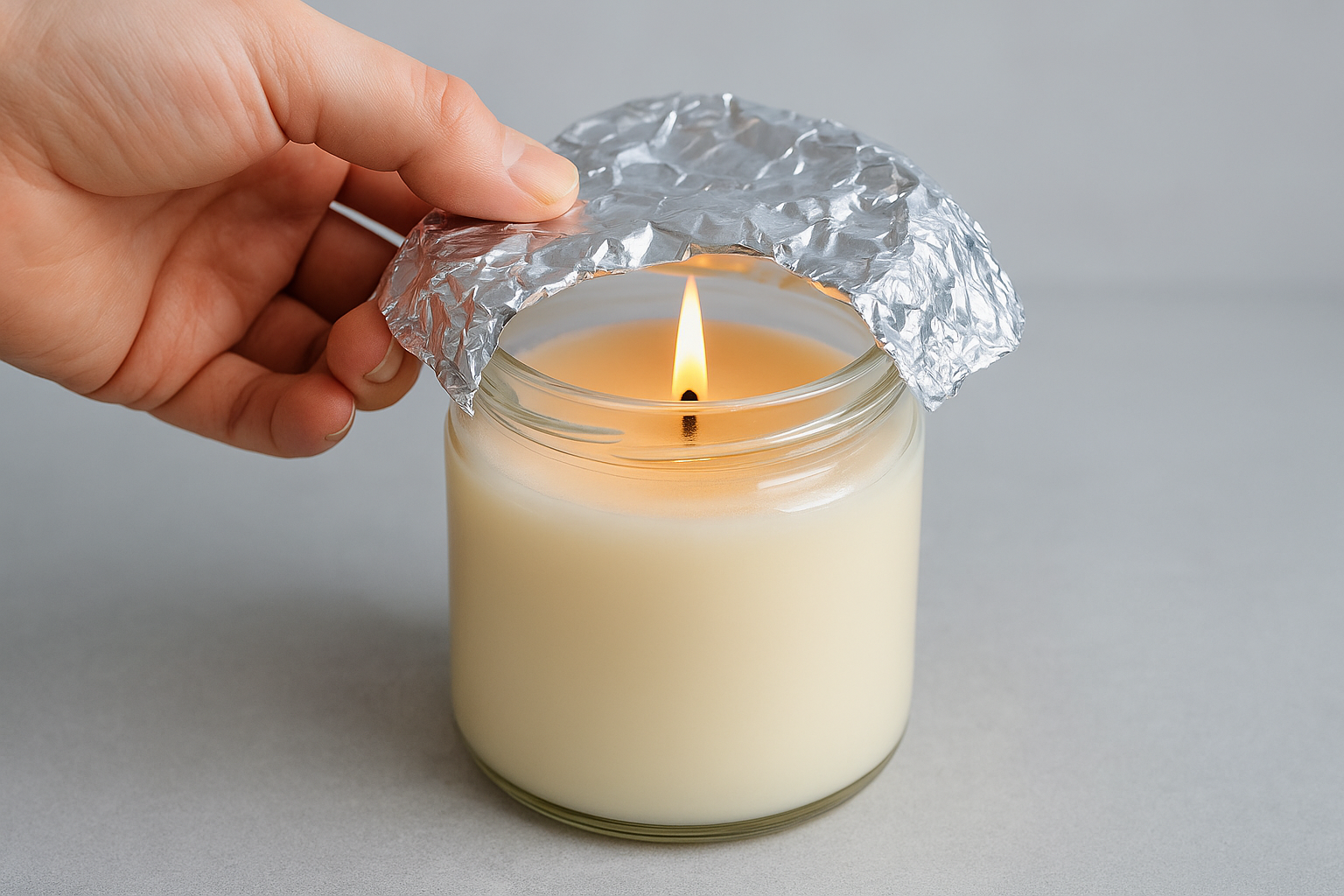 Step 1. Melt the edges with the aluminium foil trick