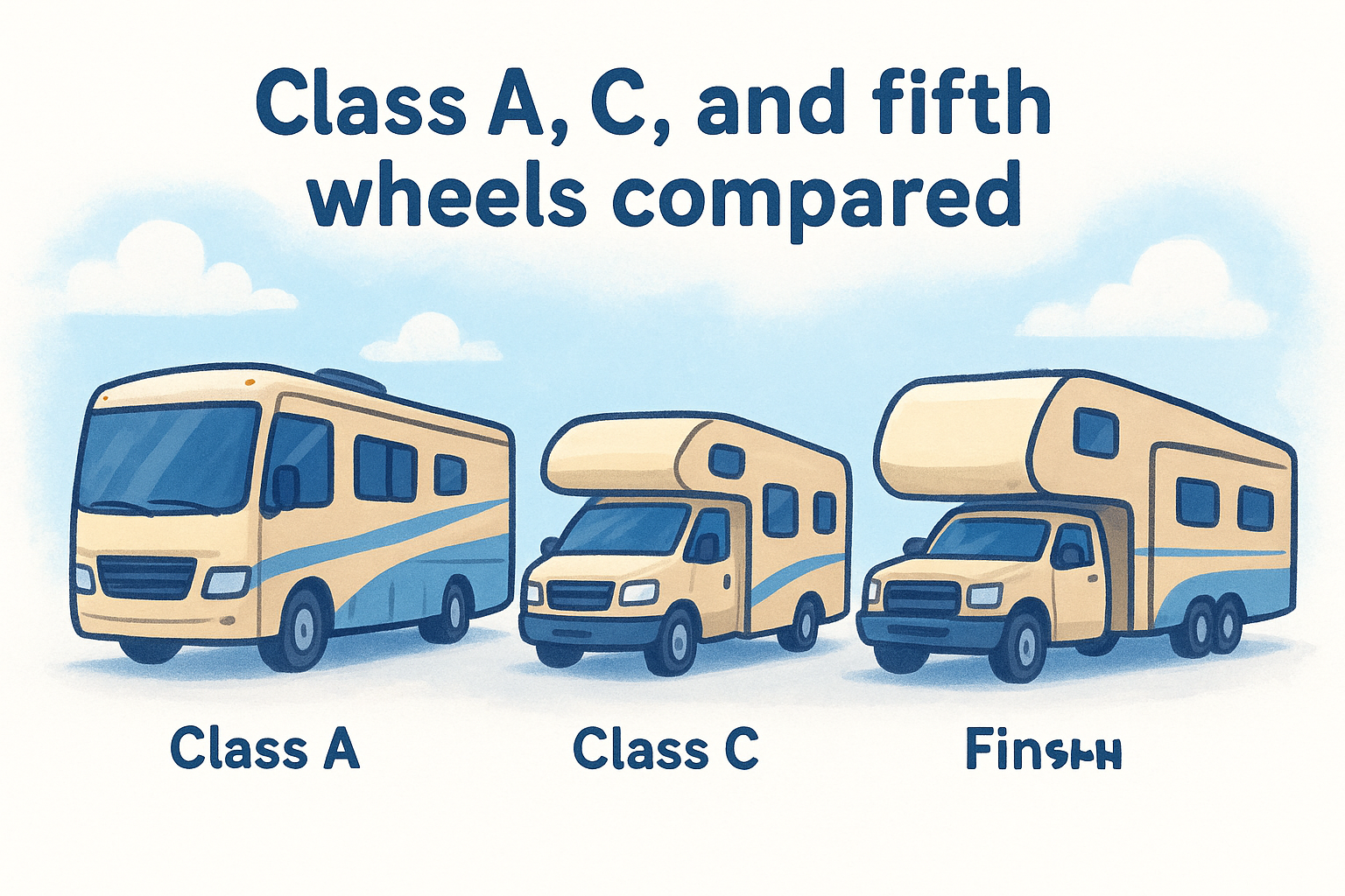 Class A, C, and fifth wheels compared