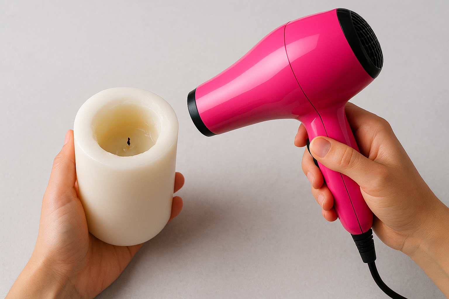 Step 2. Reset stubborn wax with a hairdryer or heat gun