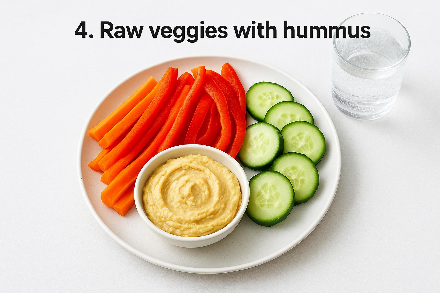 4. Raw veggies with hummus