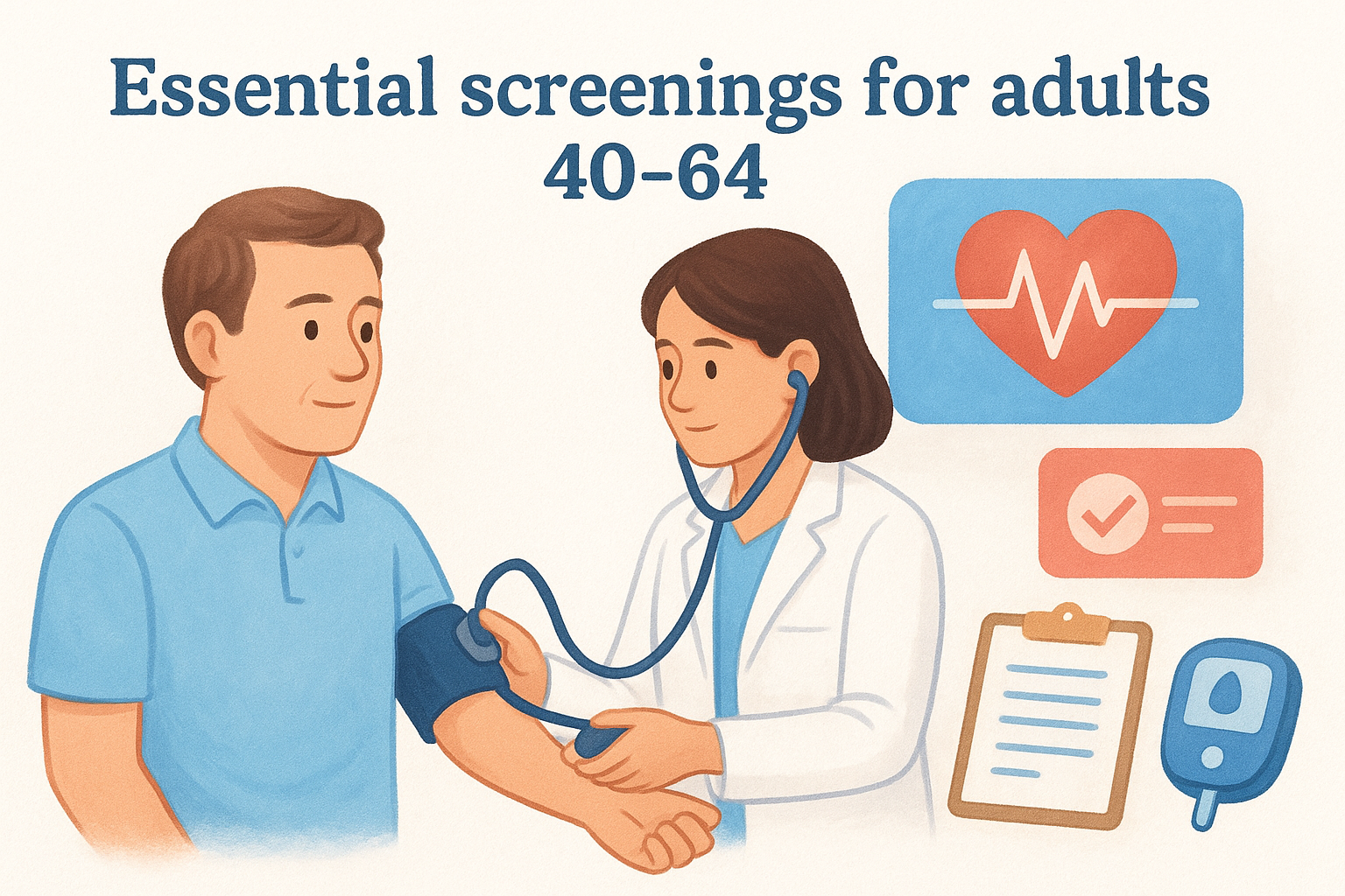 Essential screenings for adults 40-64