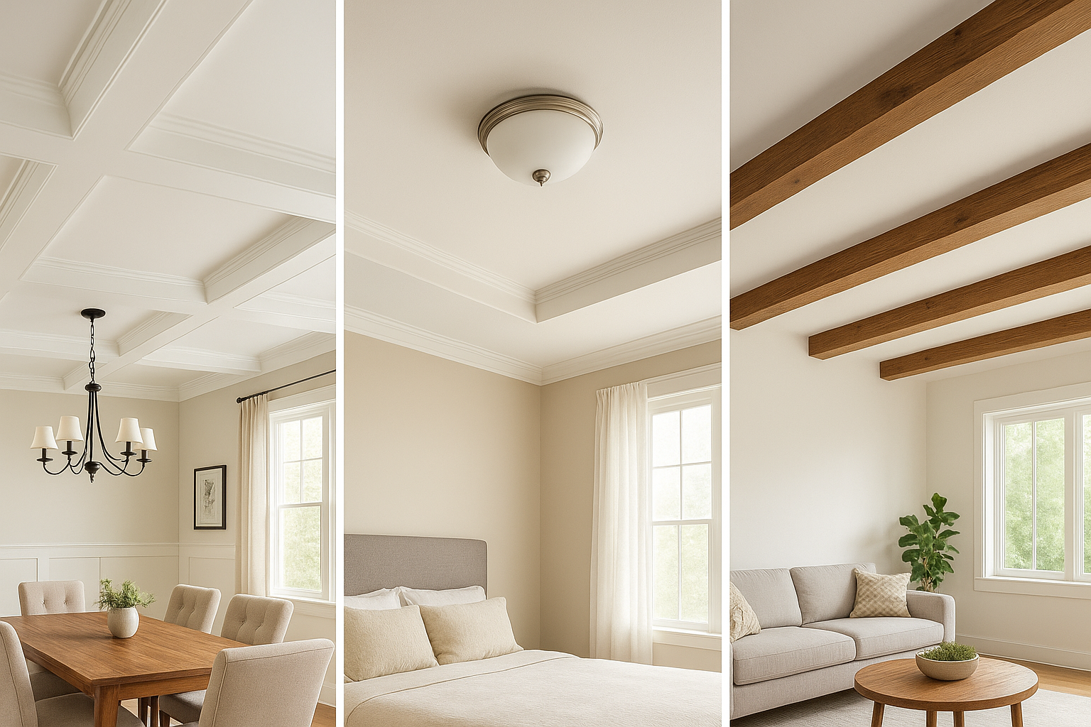 Coffered ceilings vs. tray and other ceiling styles