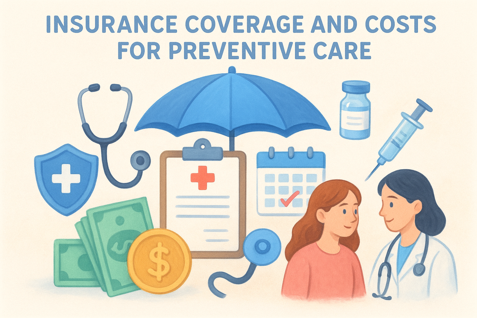 Insurance coverage and costs for preventive care