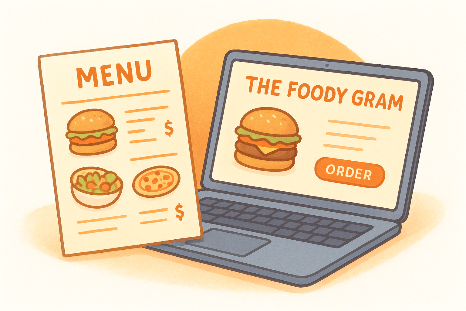 1. The Foody Gram's branded menu and ordering site