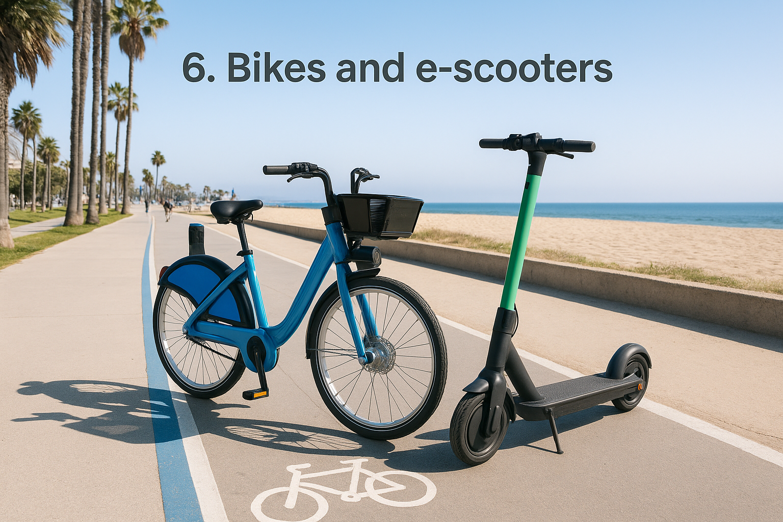 6. Bikes and e-scooters