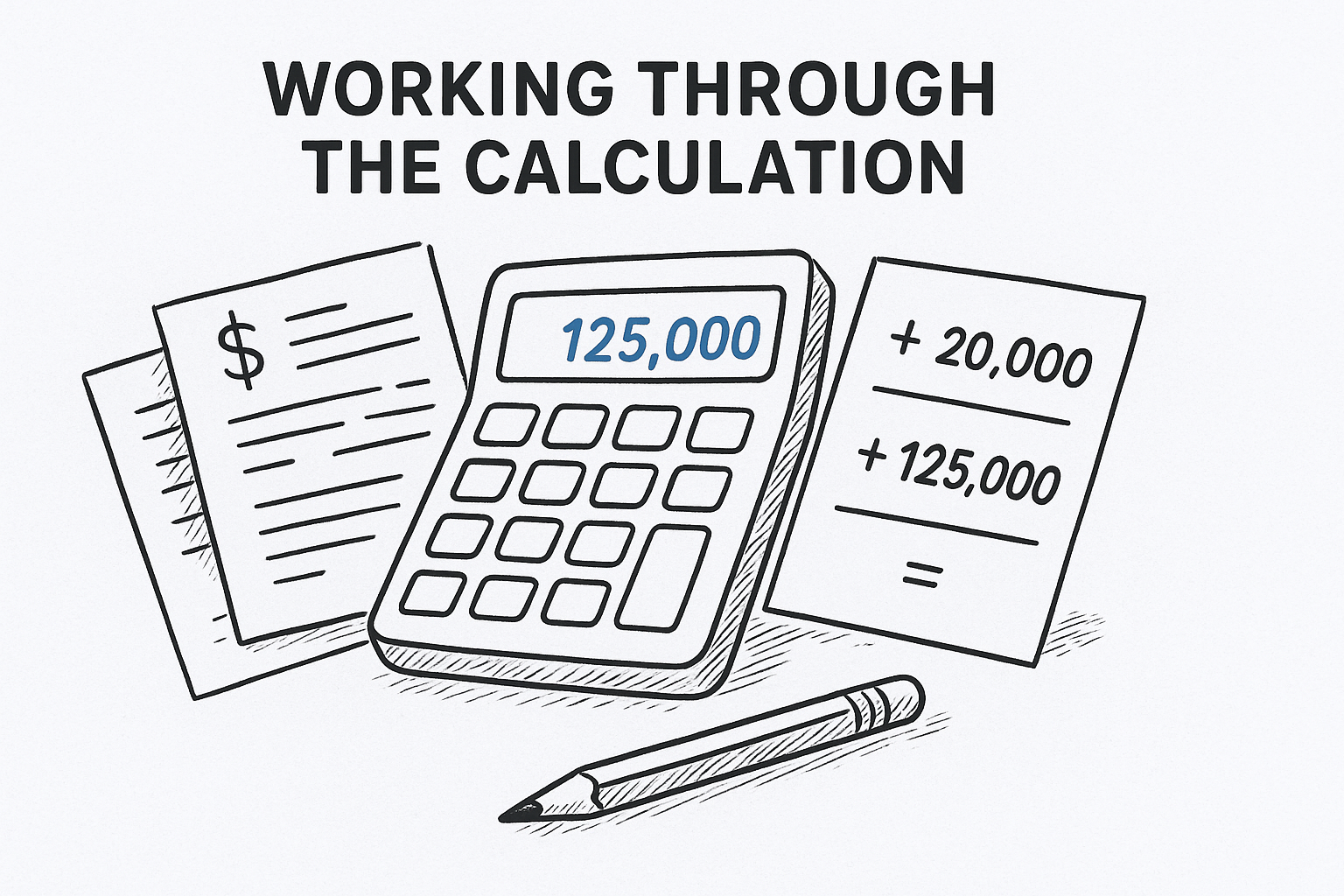 Working through the calculation